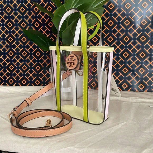 NWT tory burch Blake clear mini shopper leather crossboy shoulder bag - Picture 10 of 14